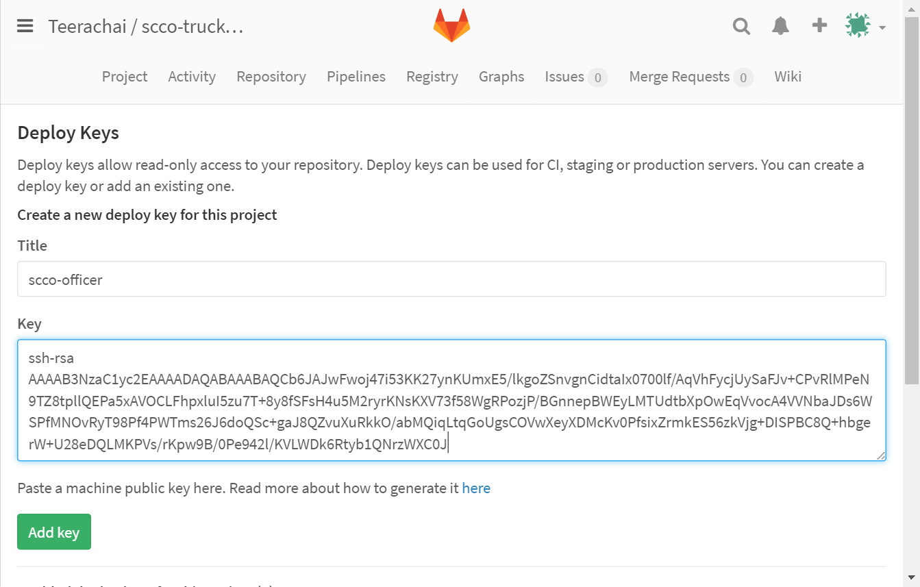 Add Deploy Keys